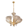 Elegant Murano Candlestick Iridescent Leaves