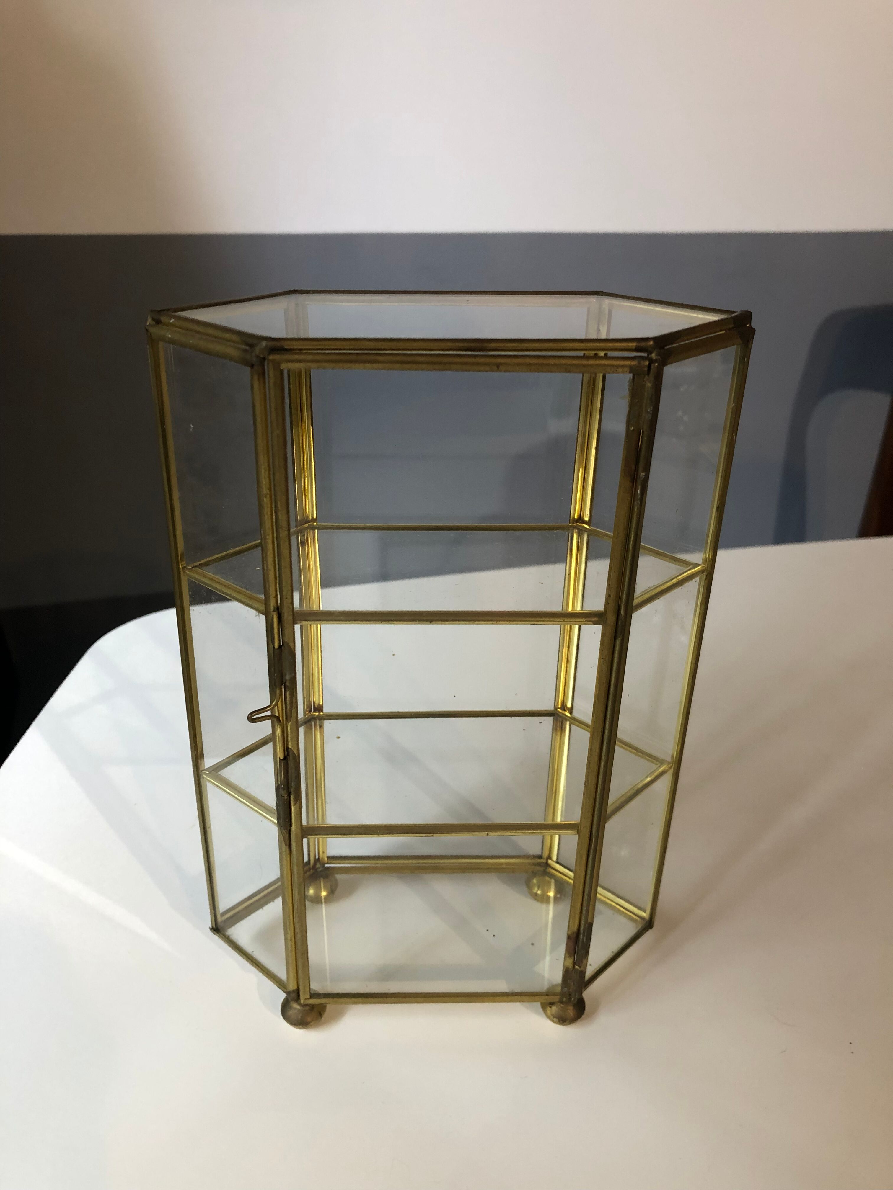 Small brass showcase