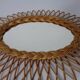 Italian rattan mirror, 1960s