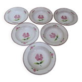 6 assiettes creuses en grès