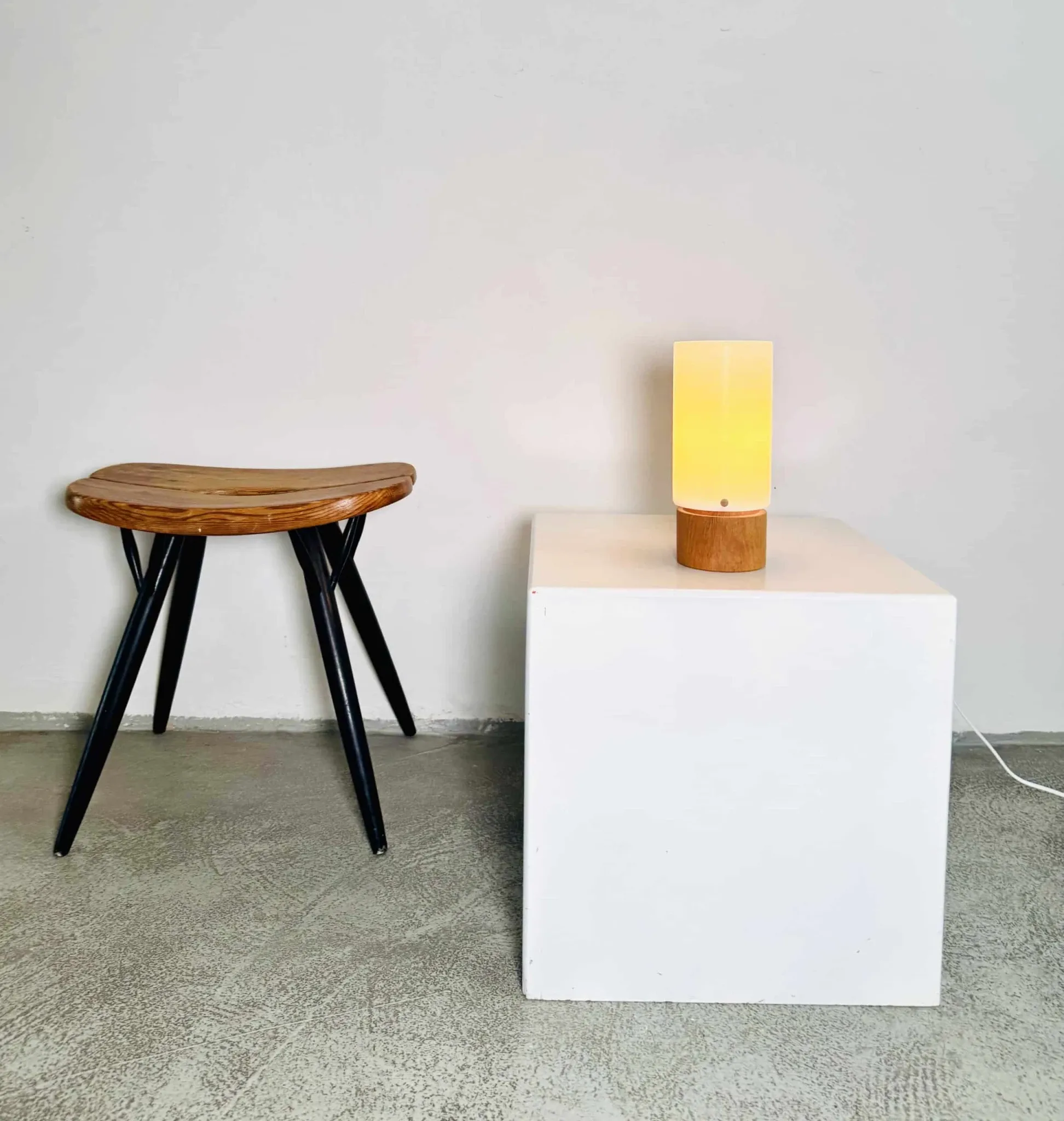 Model 115 Cylindrical Table Lamp By Uno & Östen Kristiansson For Luxus, Sweden, 1960S