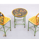 Metal hand painted children set India 1993