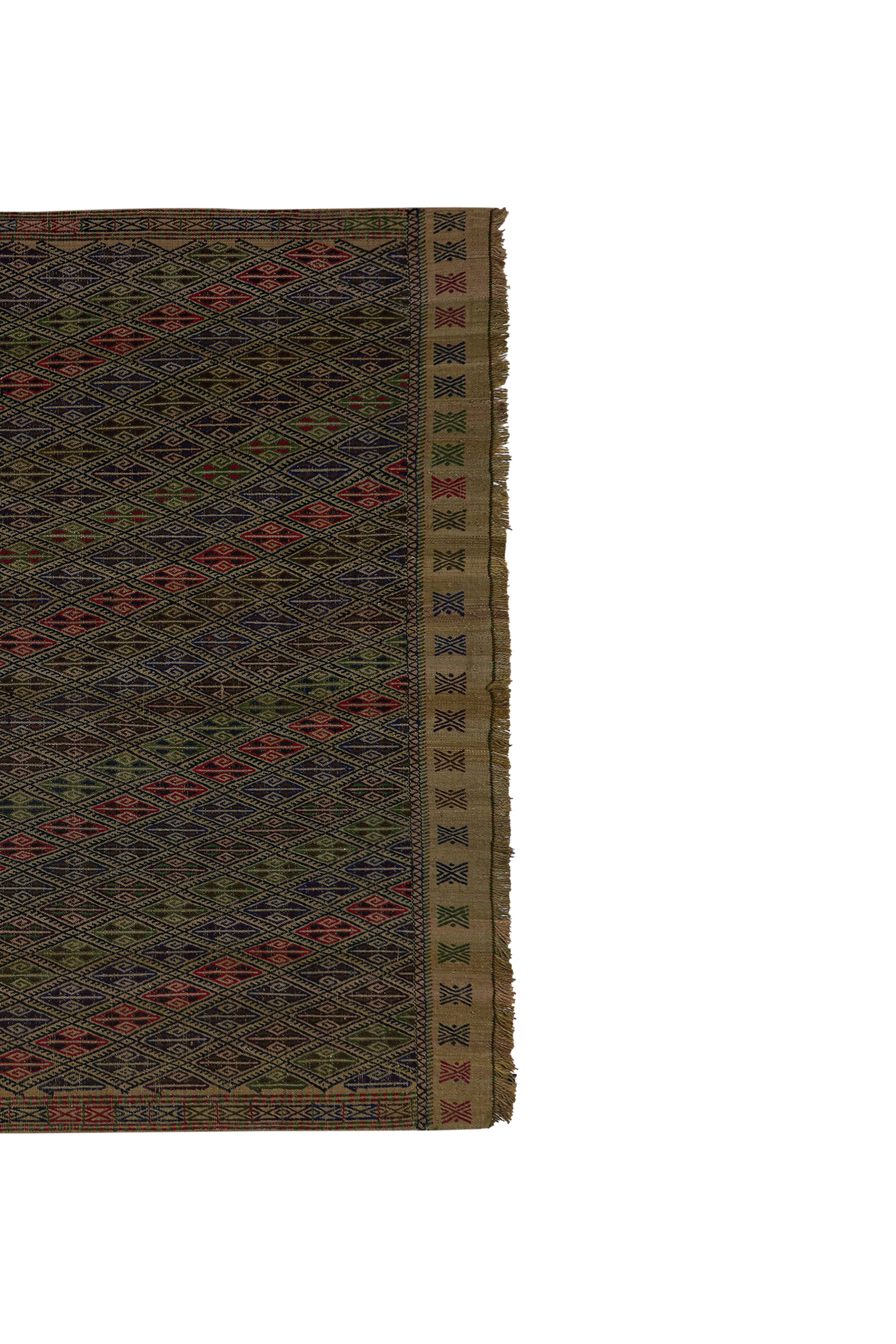 Vintage Turkish Oushak Handwoven Rug 165x217 cm