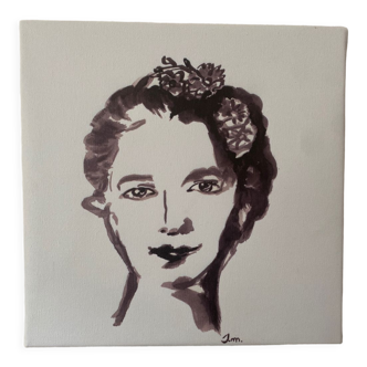 Femme - portrait sur toile impression