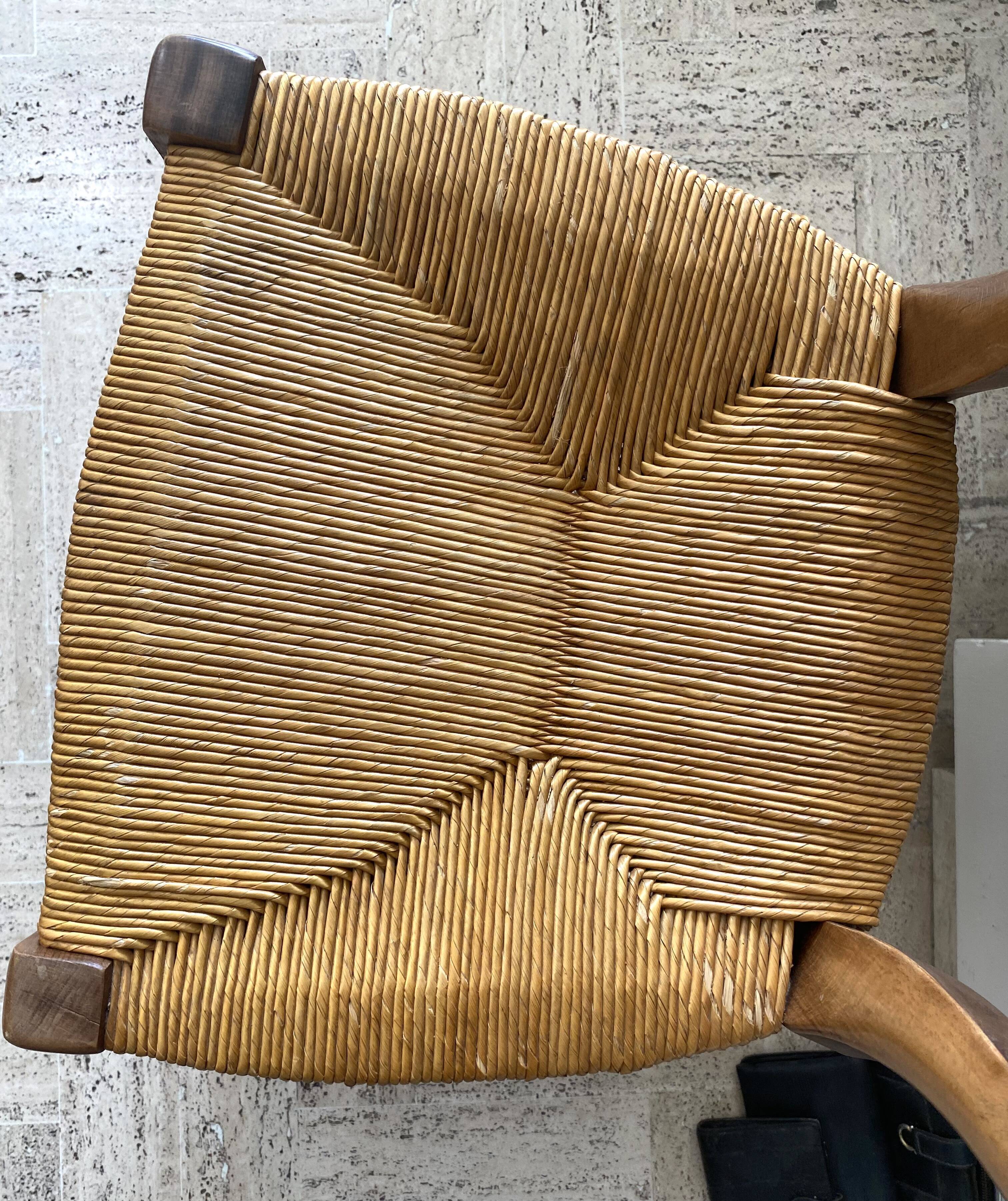 Deux chaises paillées création artisanale années 80