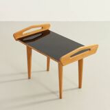 French side table in oak with large handles, 1950s.