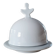 Beurrier en porcelaine blanche avec sa cloche assortie
