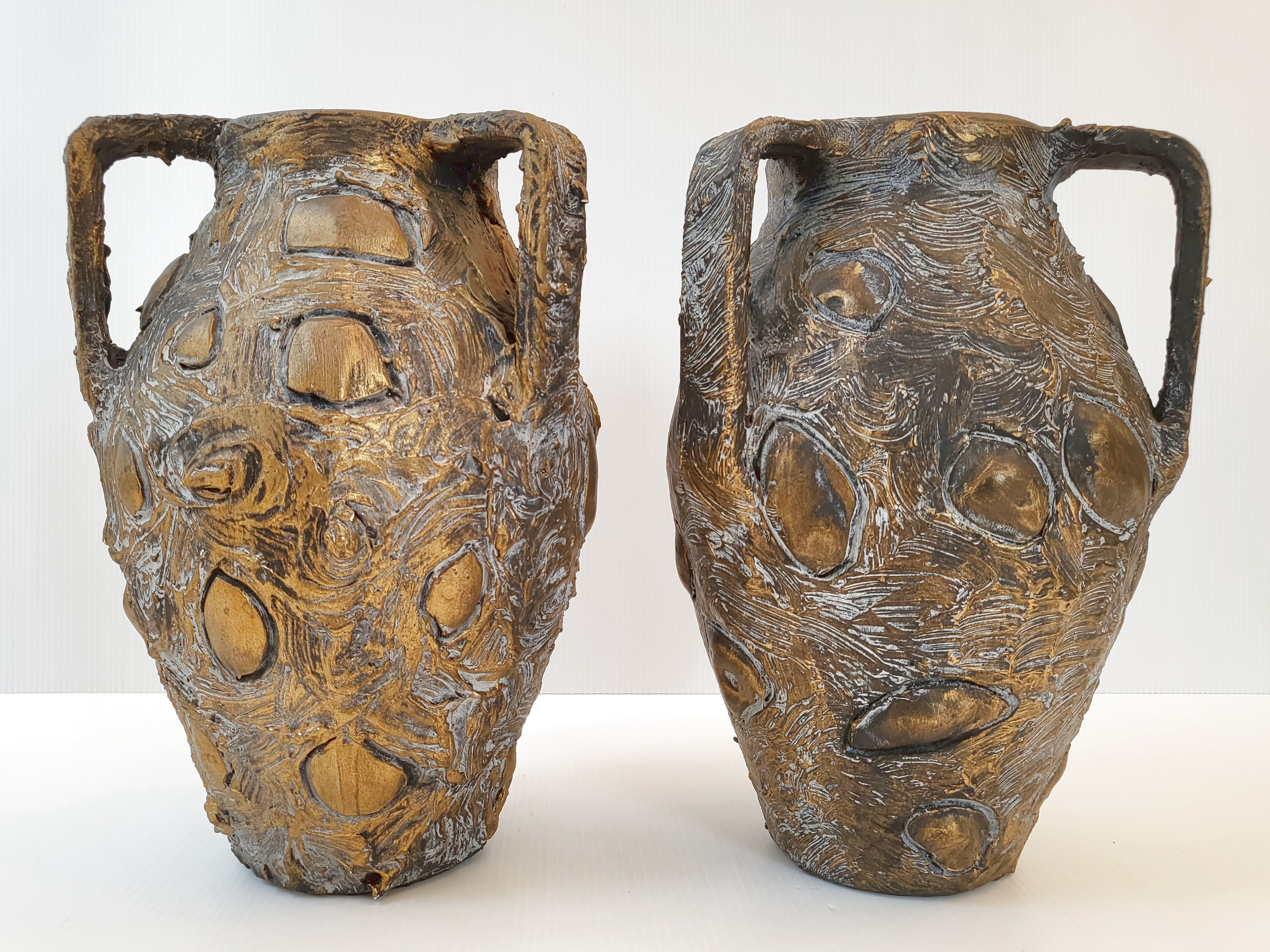 Pair of vintage Ceraverre vases 1960