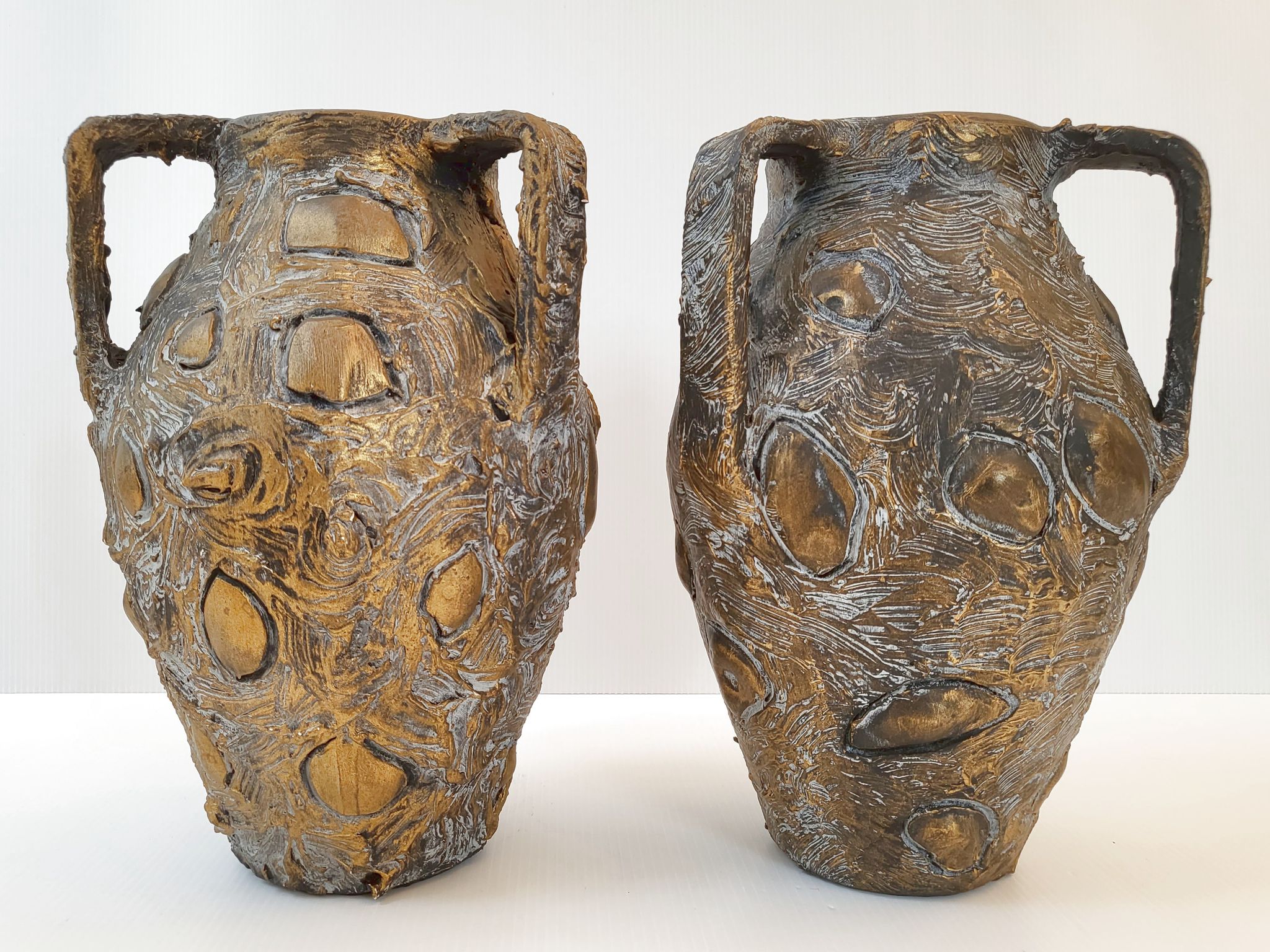 Pair of vintage Ceraverre vases 1960