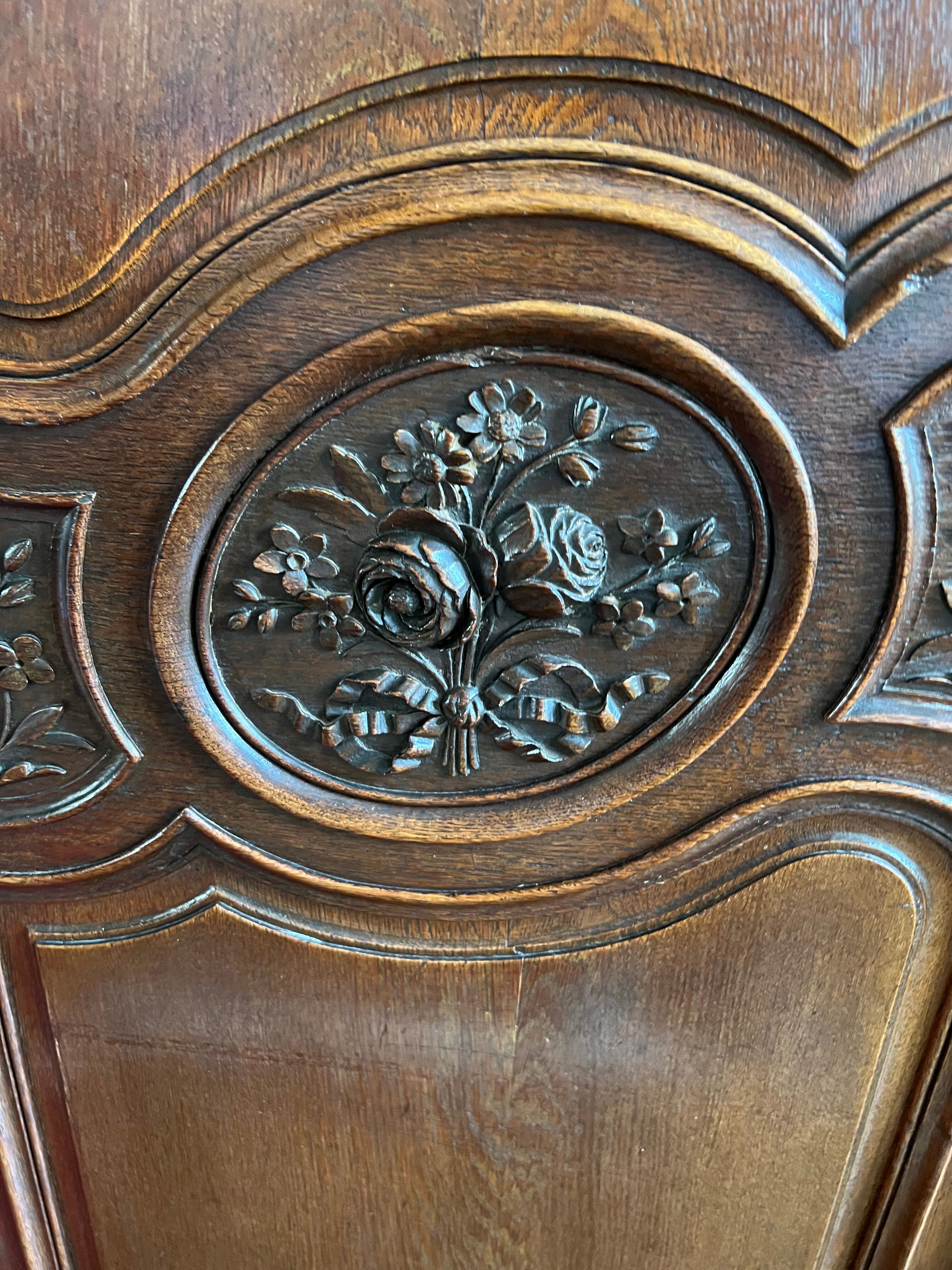 Richly carved Norman wedding cabinet