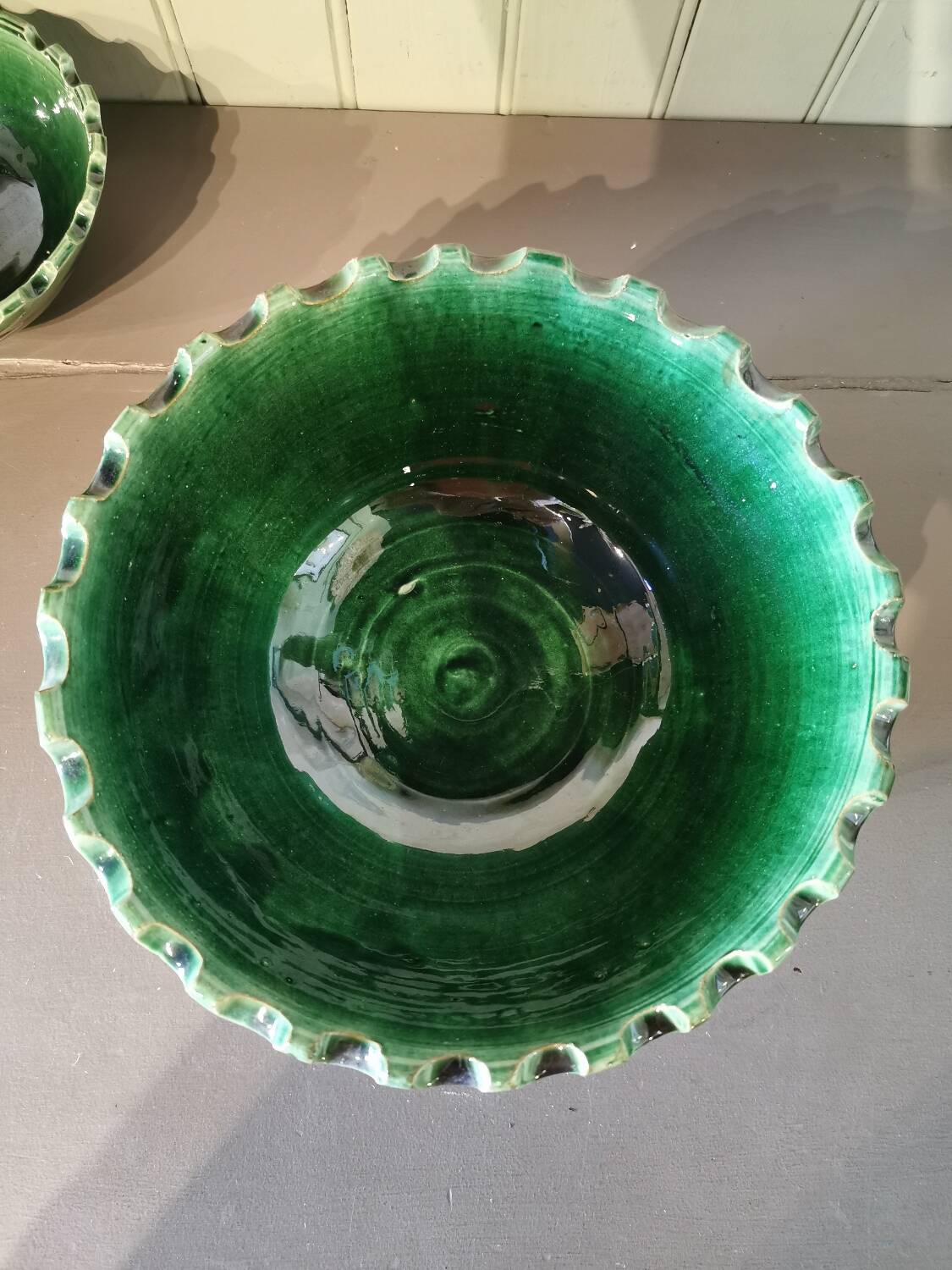 Set of 3 green salad bowls Morocco