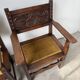 Paire de fauteuils style espagnol bois sculpté 1900