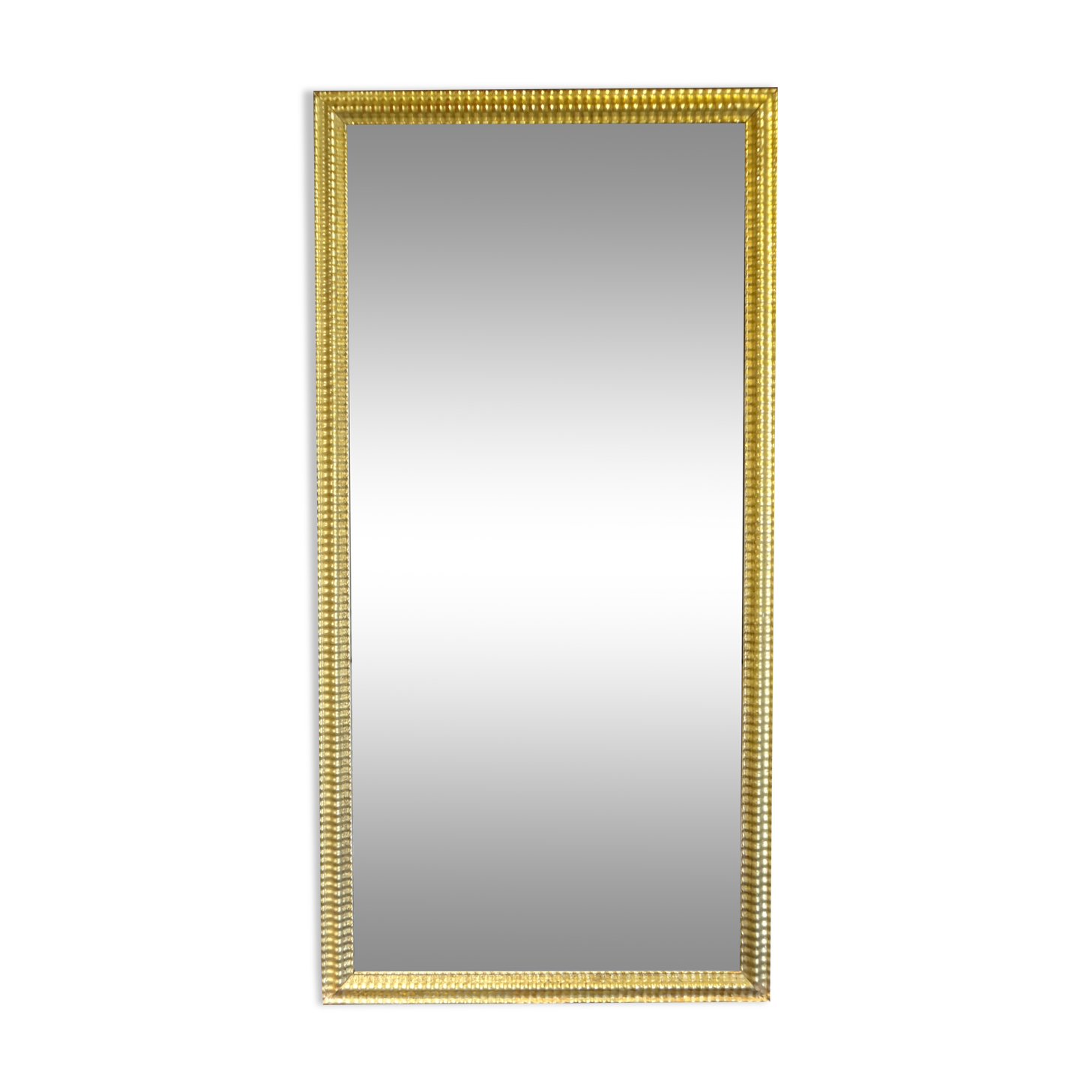 Gilded stucco mirror with gold leaf, H 152 cm