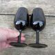 Lot de 2 verres en cristal noir