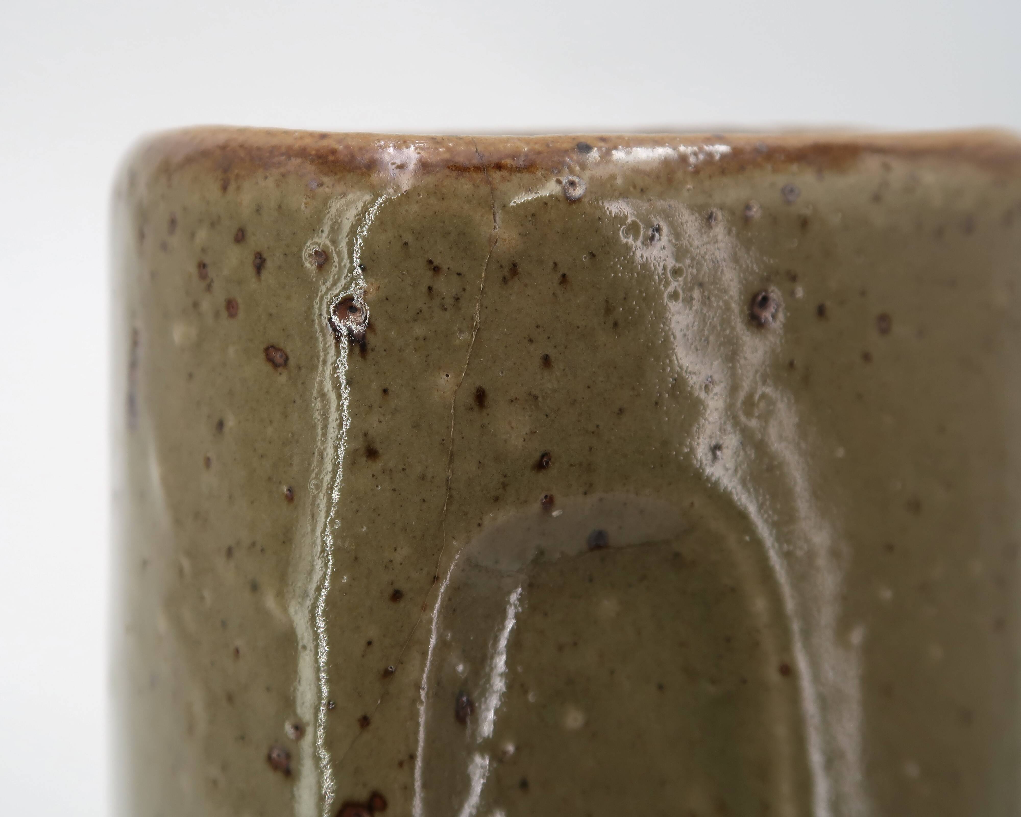 Stoneware pitcher by Pierre Digan, La Borne ceramics from the 1960s.