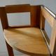 Folding corner shelves in light wood from the 50/60