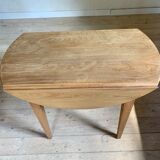 Modular table with vintage solid oak flap