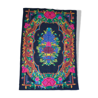 The bee rug, amazing vintage romanian wool rug, elegant romantic, bohemian design, rustic eclectic