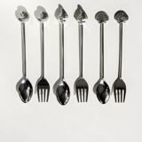 Silver-plated seashell cutlery set