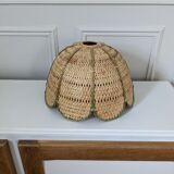 Rattan flower pendant light