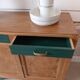 Buffet in elm burl, restyled in green and wood