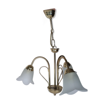 Gooseneck chandelier art deco style / tulips