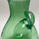 Large green glass cooling jug