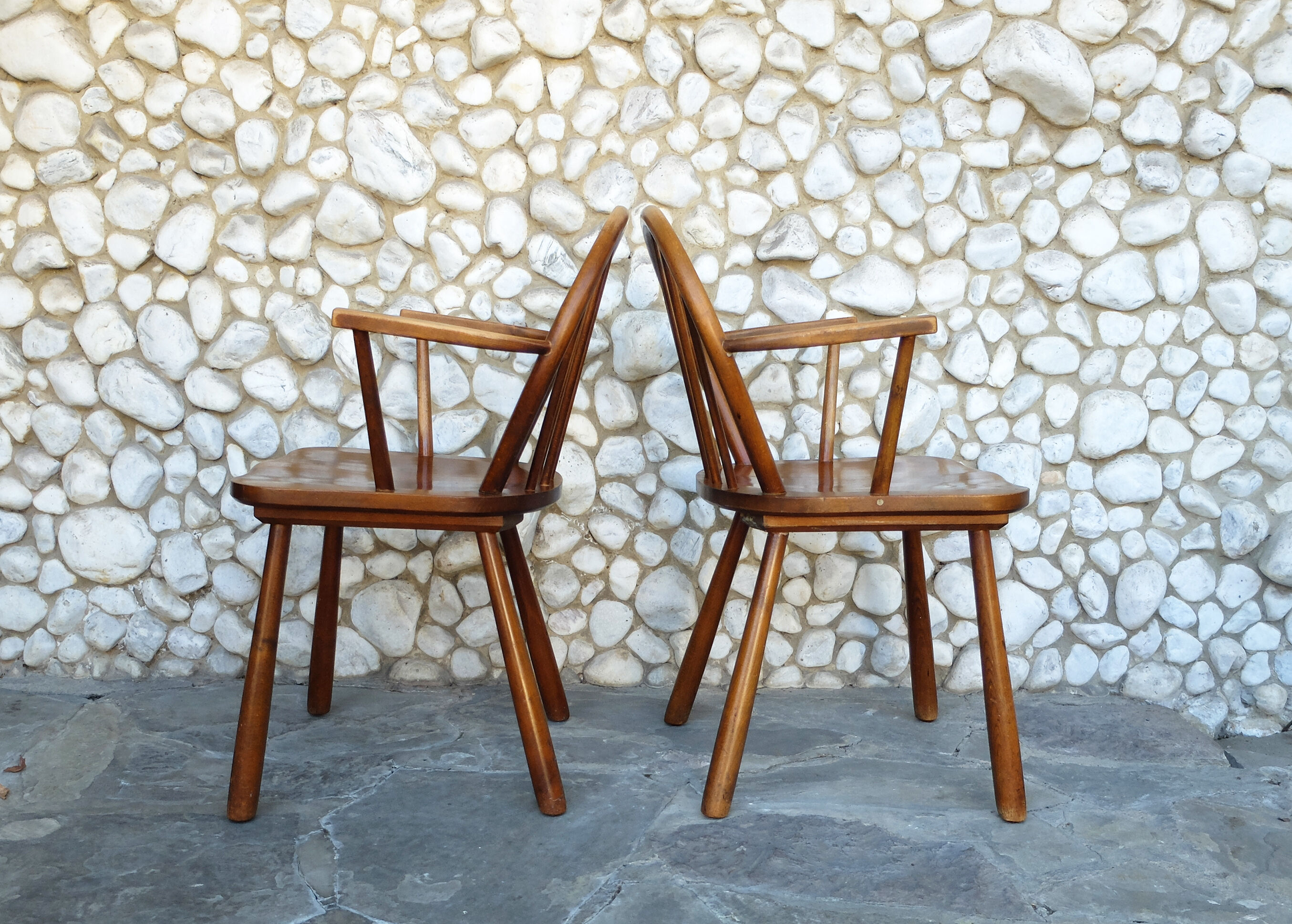 Pair of Scandinavian bars with solid wood Denmark