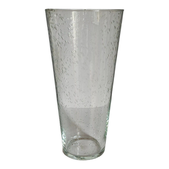 Vase de verrier en verre soufflé vintage