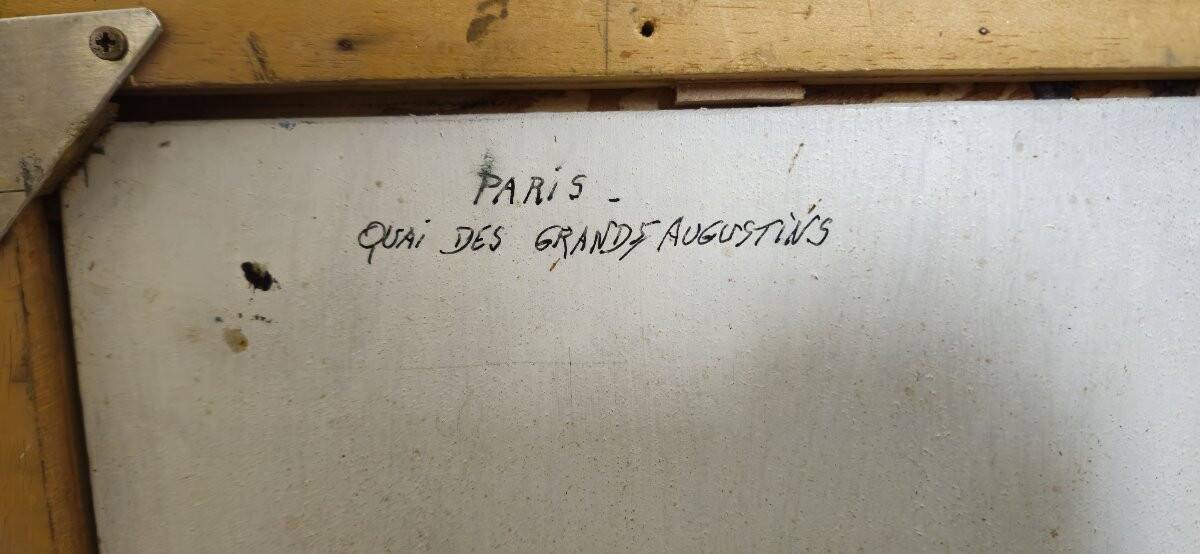 Huile sur panneau – Paris Quai des Grands-Augustins – signée H. Charby