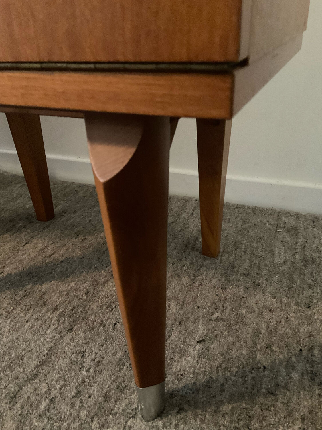 Pair of Scandinavian bedside tables from the 60s in teak