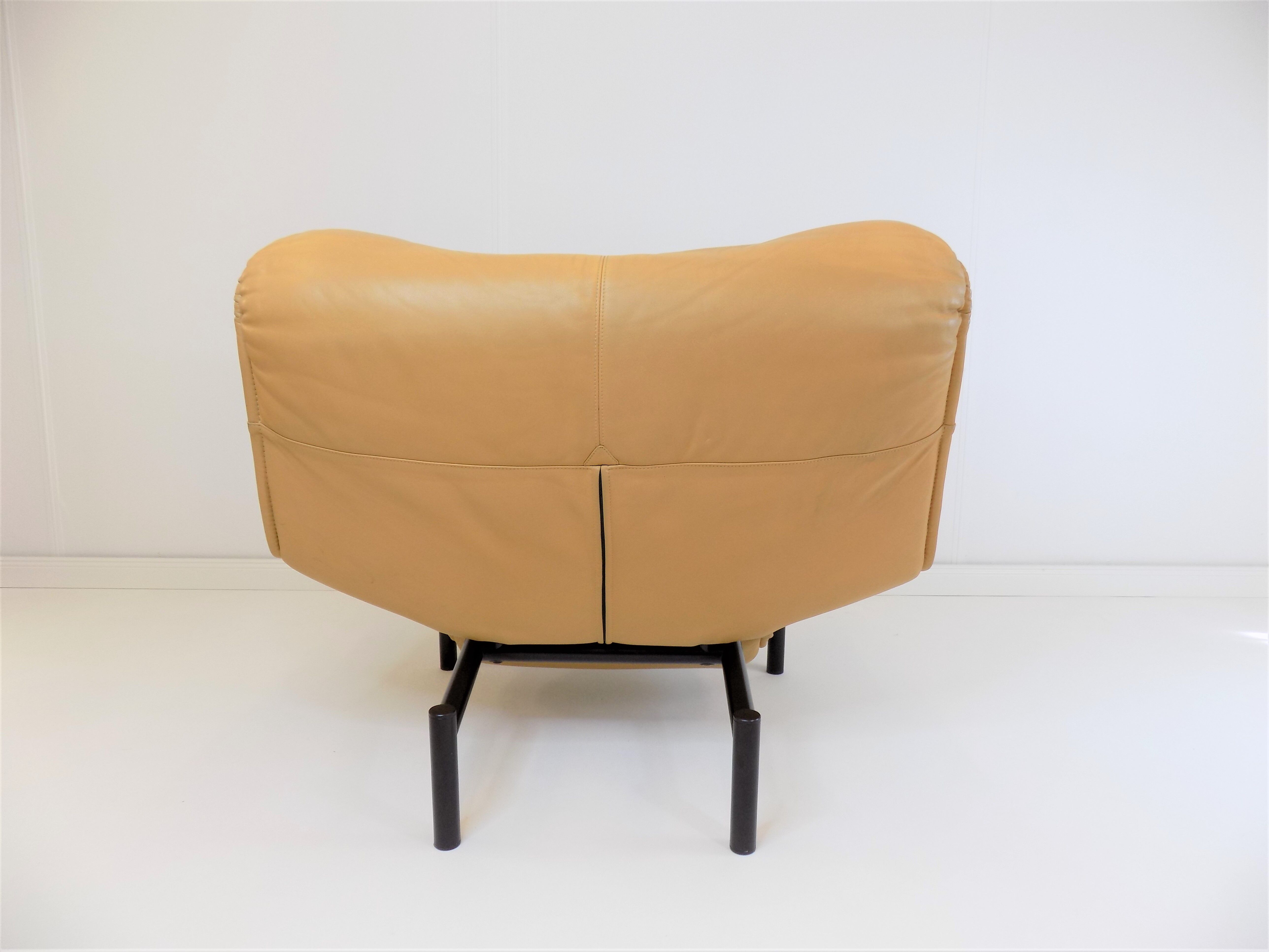 Cassina Veranda leather armchair by Vico Magistretti