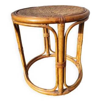 Jungle coffee table • Vintage rattan side table