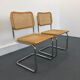 Pair chairs design Marcel Breuer, Italy, 1980