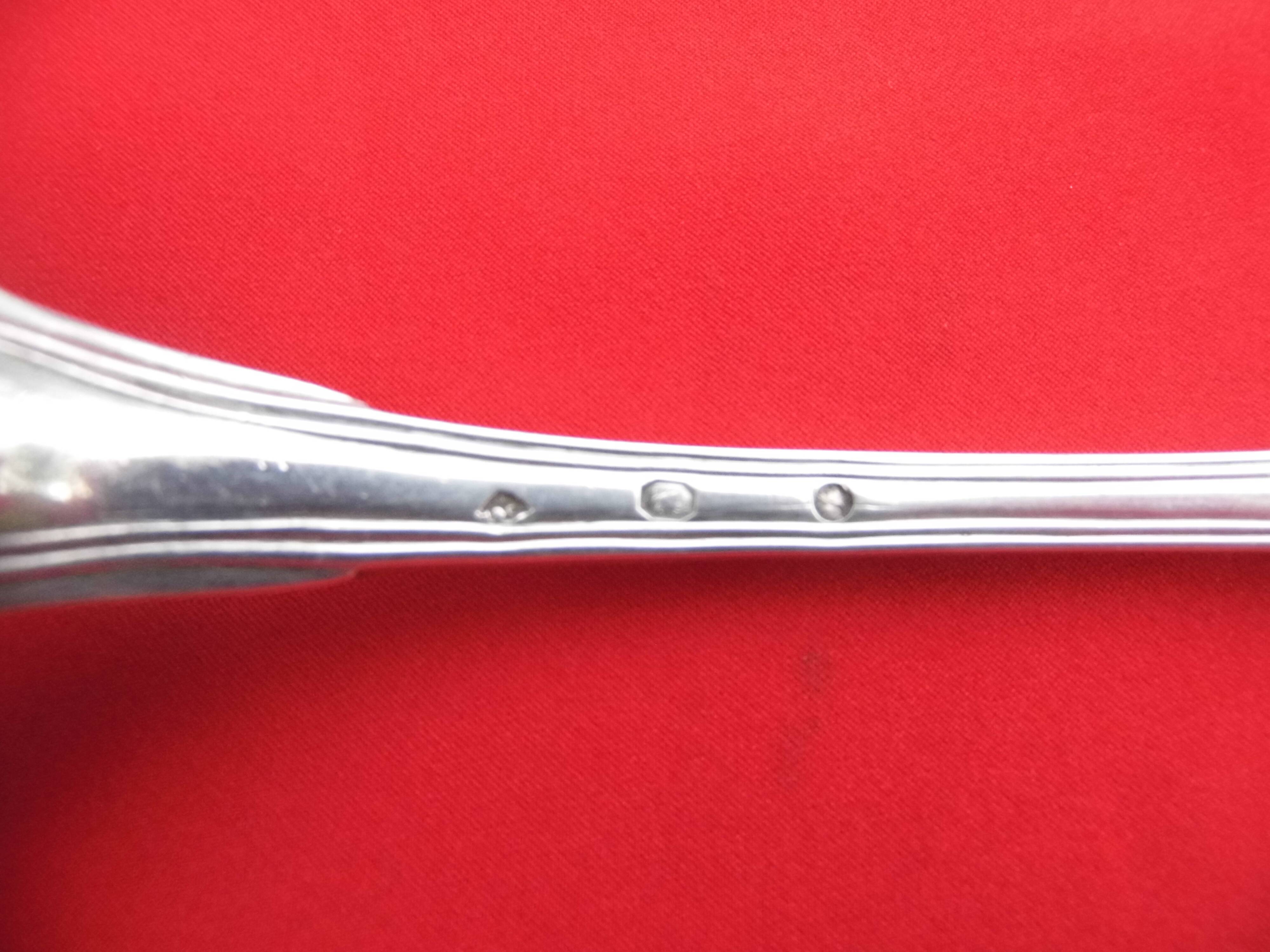 Sugar spoon, sprinkler, solid silver rooster punch, early nineteenth century