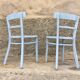 Pair of wooden chairs troquet