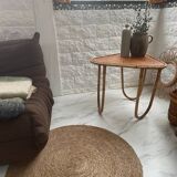 Small banbou tripod table from the 70s