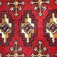 Vintage persian rug handmade poshti motif pattern wool area rug- 67x138cm