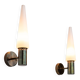 Set of two Hans Agne Jakobsson wall lamps with opal glass shades