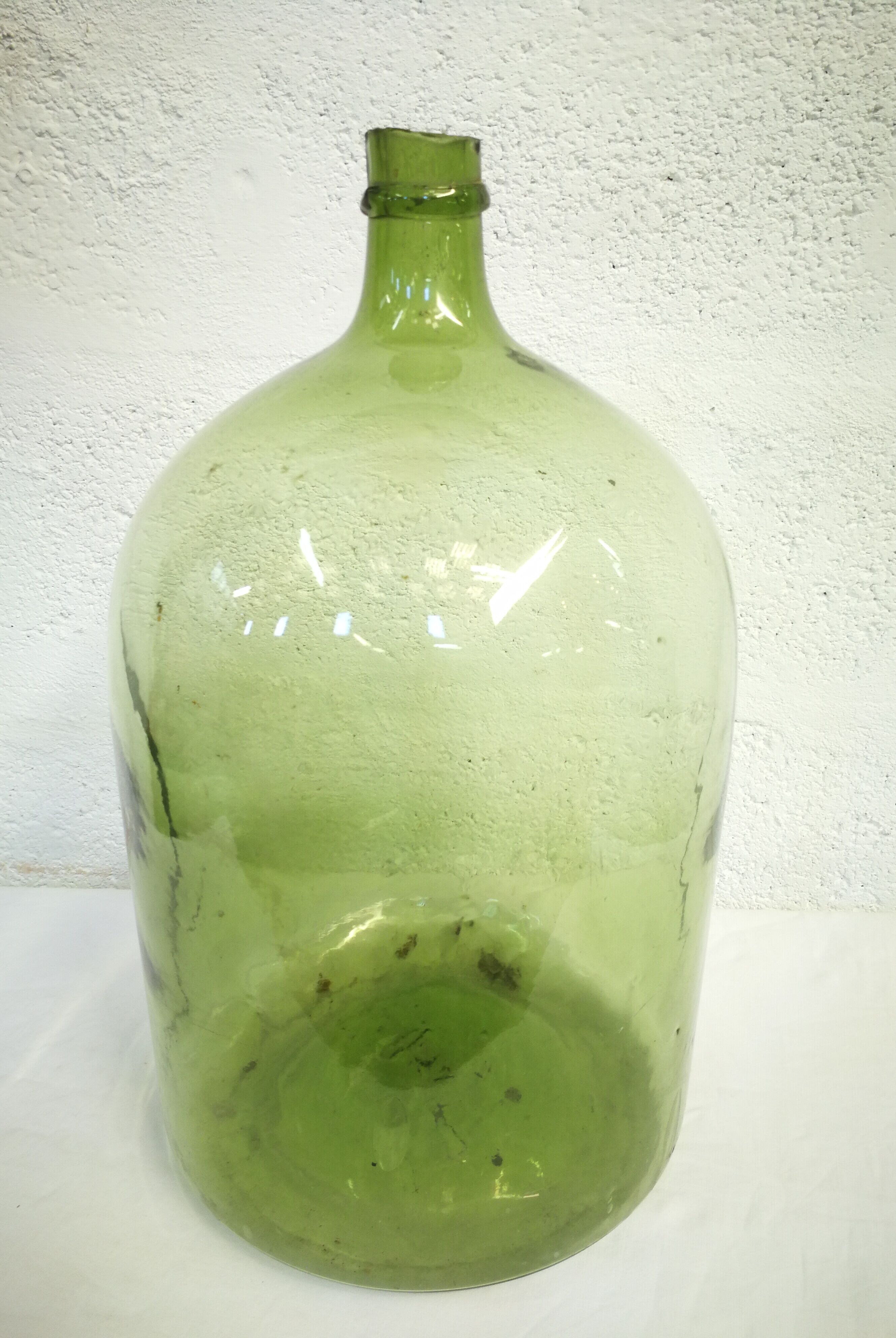 Dame jeanne 13 litres vert bouteille