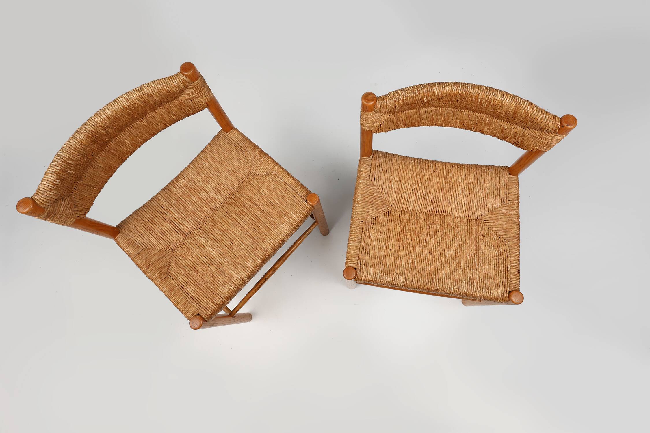 Pair Dordogne Straw Chair by Robert Sentou  1960s