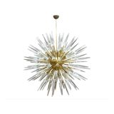 Mid Century Style Sputnik Lamp, Murano Glass and Brass Italian Chandelier