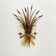 Large Gilded Italian Hollywood Regency Metal Wall Lamp by Hans Kögl