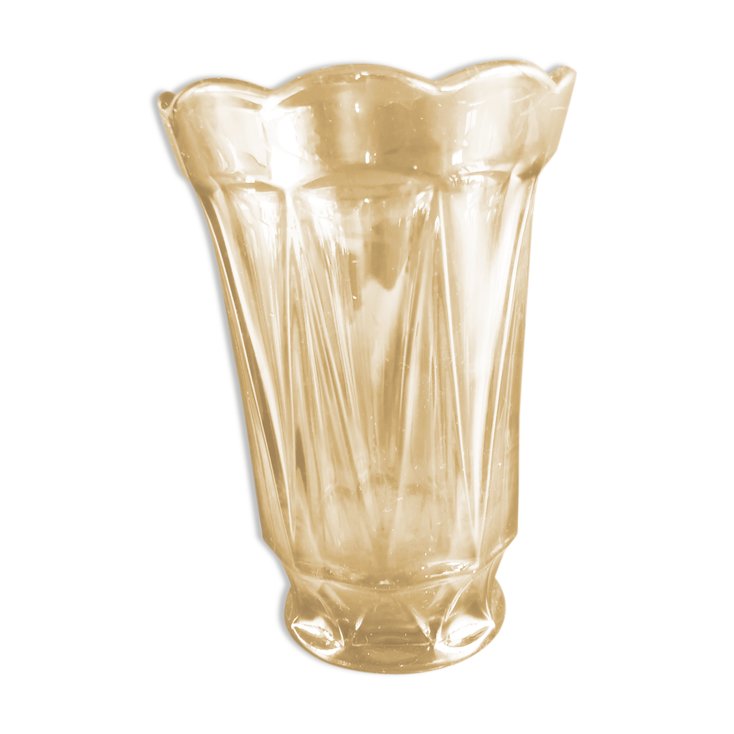 Vase  ancien en verre fumé Vintage