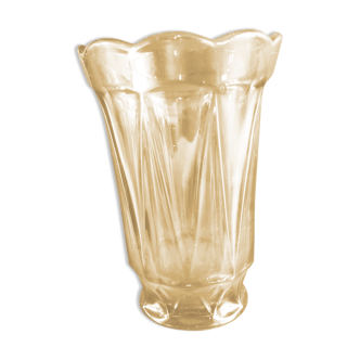 Vintage smoked glass old vase