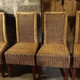 4 chaises rotin