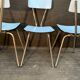 Suite of 3 vintage chairs in formica 1960