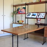 Huge shelf library Swedish desk teak, string.