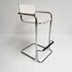 Set of 2 leather bar stools attributed to Mart Stam, 1970s
