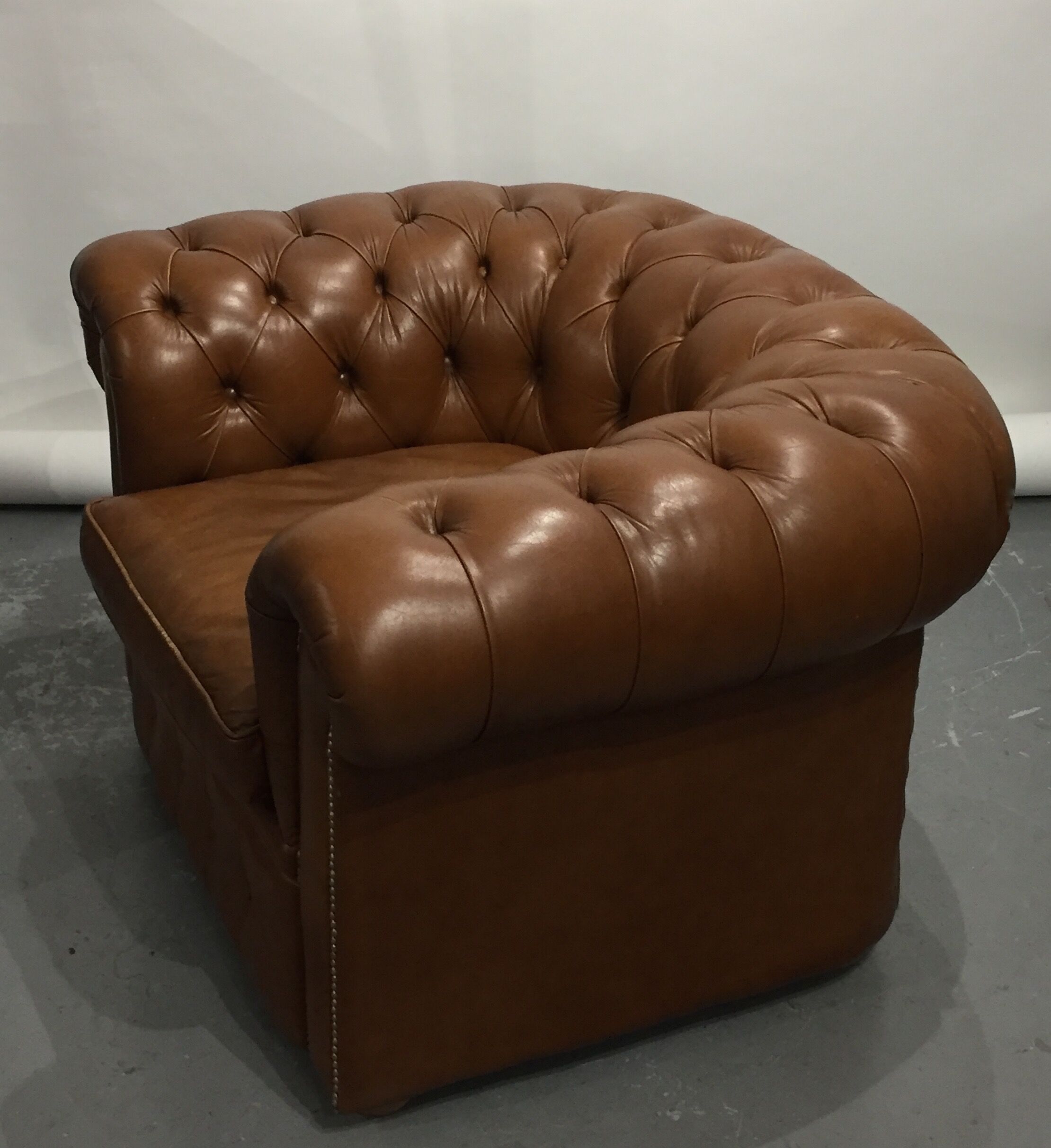 Chesterfield leather armchair